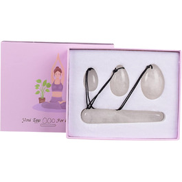 Набір каменів для вагінального тренінгу Rosenquarz Jade Yoni: набір каменів для вагінального тренінгу, Kegel, Naturstein Kristall, жіноча гігієна