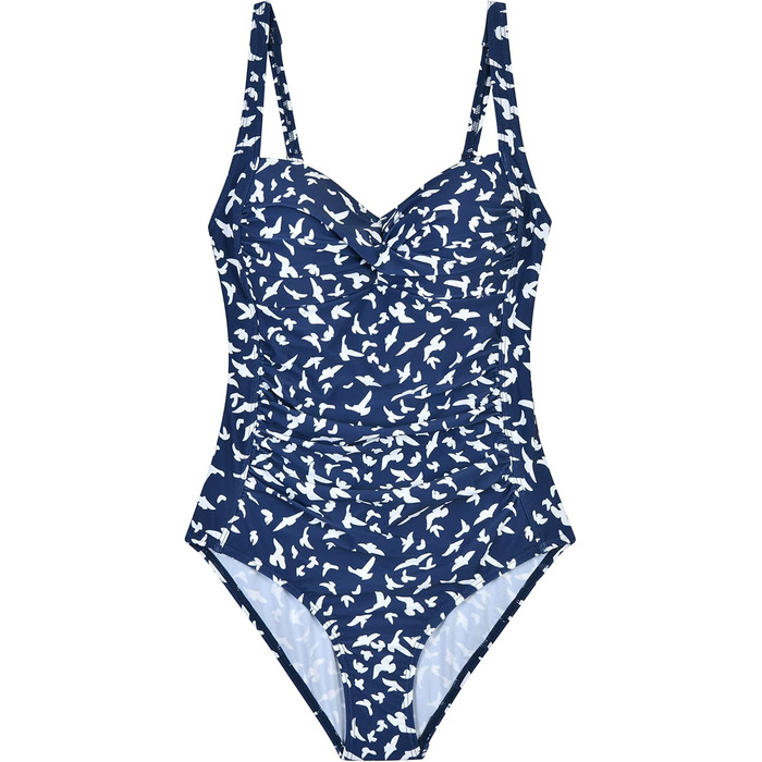 Купальник жіночий винтажний push-up monokini великих розмірів (C-DD) Marineblau, 46