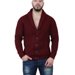 Чоловічий в'язаний кардиган Tokyo Laundry з шалевим коміром, колір Oxblood, розмір S