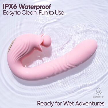 Вібратор кролик Selove 5-в-1 з ротаційною головкою для клітора – іграшка для дорослих (рожевий)