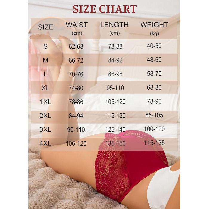 Сліпекс жіночі мереживні, безшовні, великі розміри, 6 шт. (чорний*2, червоний*2, рожевий*2)