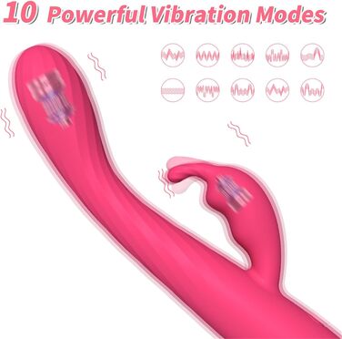 Вібратор для дорослих RoseRed: парний, 10 режимів, силікон, G-точка, кліторальний