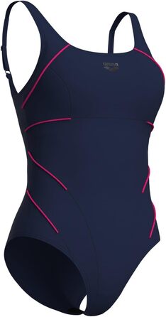 Купальник суцільний Arena Jewel One Piece Low C (48, темно-синій з квітковим малюнком)