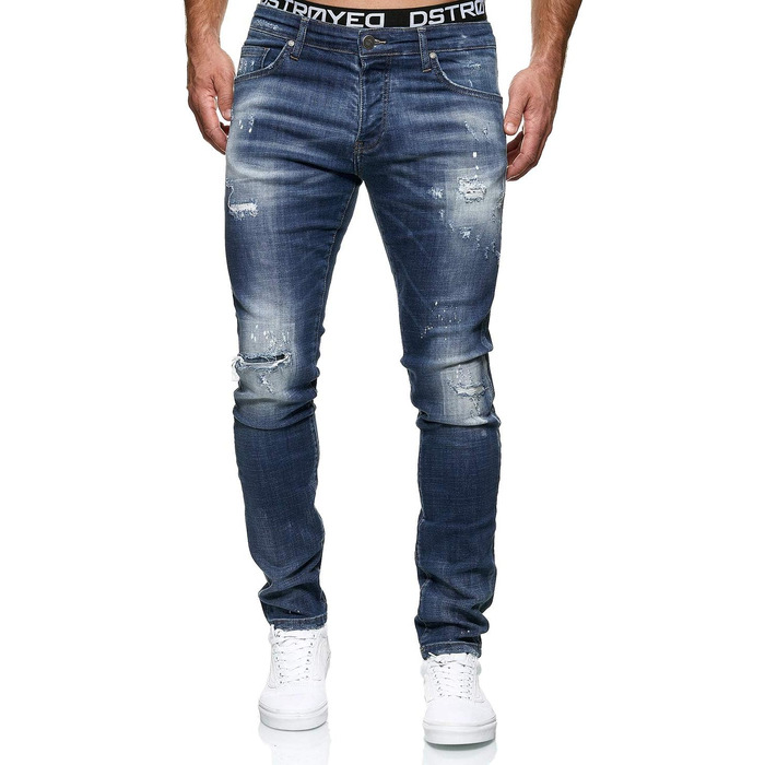 Чоловічі джинси MERISH Slim Fit з еластичним денімом, модель 1507, сині (33W / 32L)