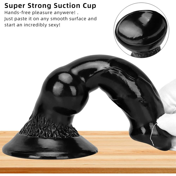 Великий дилда з сильним присоском: чорний дилда, тигрова форма, для чоловіків та жінок, середнього розміру