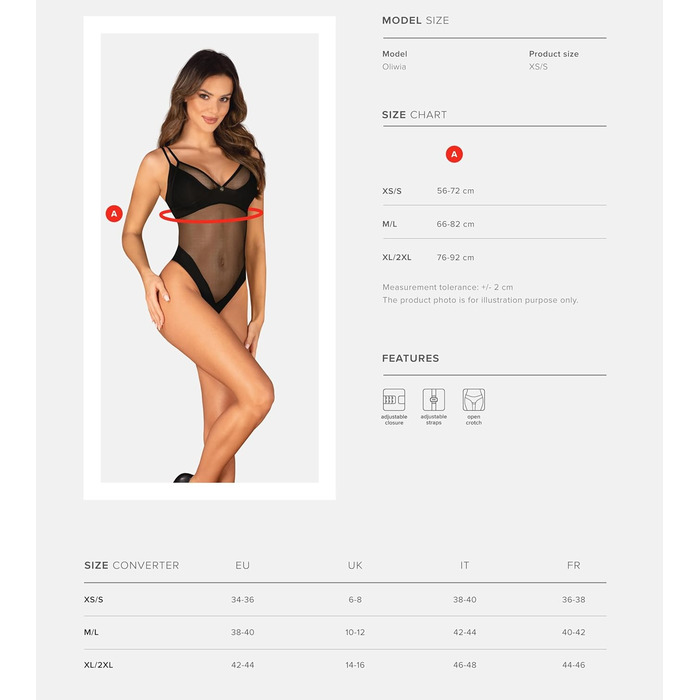 Сексуальний жіночий комплект спідньої білизни Selente Love & Fun: боді/відкритий боді та шовкова маска для очей, чорний, шнурівка (XL-XXL)