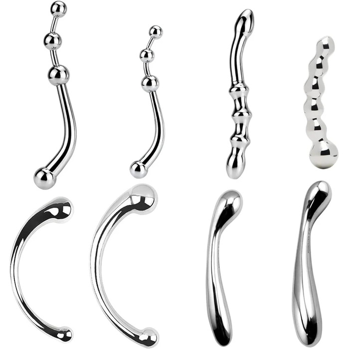 Анальний плагін з нержавіючої сталі, подвійний, великий, фальшивий ділдо, металеві анальні кульки, масажний стрижень, іграшка для вагінального сексу