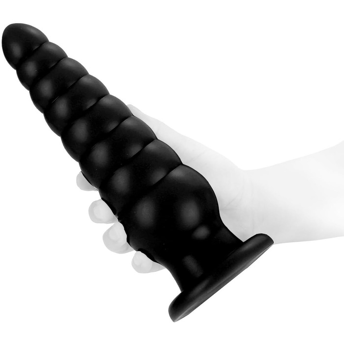 Анальний дildo Hrekssi XL з сильним присоском – гнучкий анальний масажер для дорослих, чорний