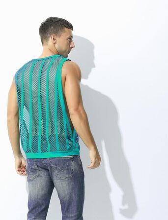 Жіночий топ YAHWULAI з прозорою вставкою, без рукавів, стильний, кремовий, розмір XL