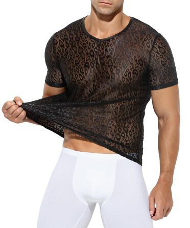 Чоловічий костюм для рейву Casey Kevin Netzhemd, чорний, розмір XXL