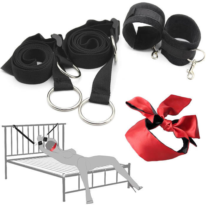 Набір для БДСМ: 26 предметів для сексуального рабства, включає наручники, анальні іграшки, кільце для пеніса, чікер, кліпси для сосків, маска для очей, плеть, заглушка, ідеальний для сексуальних ігор