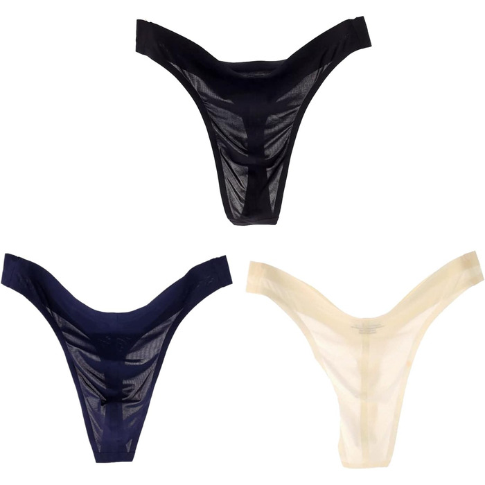 Чоловіча трусика-стрінги Aienjoy (3 шт. в упаковці): чорний, білий, темно-синій. Тонкий, сексуальний дизайн