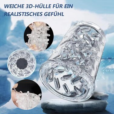 Електричний мастурбатор для чоловіків з 9 режимами та реалістичною вагіною. Іграшки для дорослих, білий/чорний колір