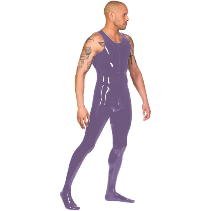 Костюм для чоловіків JQYTEN, фетиш-костюм з штучної шкіри, комбінезон, PVC, розмір S-7XL, чорний