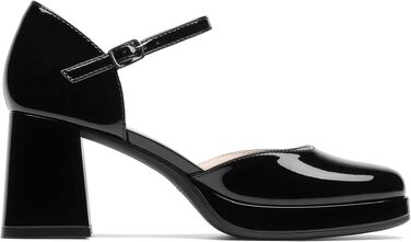 Жіночі туфлі Mary Jane Dream Pairs на масивній платформі, чорний лак (розмір 40 EU)