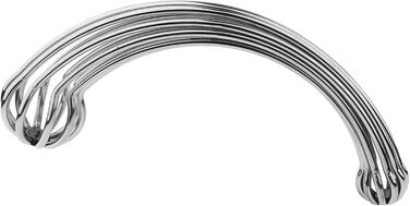 Анальний стимулятор з подвійним наконеччям для чоловіків та жінок, металевий, L, срібний