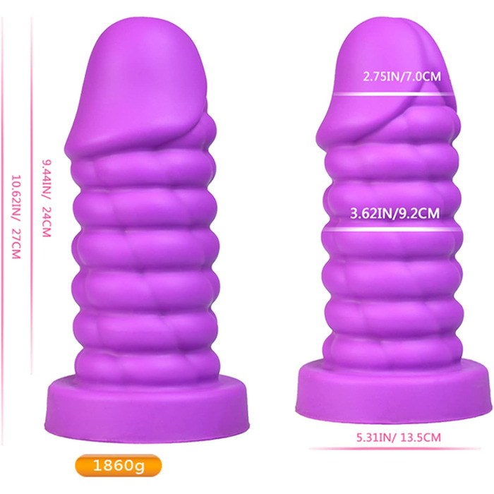 Анальний плаг Hrekssi XXL з великим діаметром, з сильним присоском, для стимуляції G-точки, анал-вагінальний мастурбатор, BDSM, еротичні іграшки для жінок, чоловіків та пар, блакитний