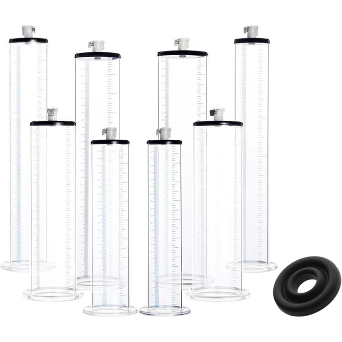 Вакуумний насос для збільшення статевого члена з манометром, аксесуар для чоловіків, преміум-якість, м'який та гнучкий (22.9*4.4 см)