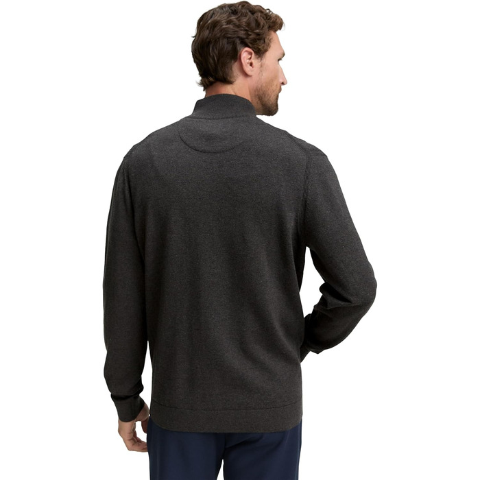 Чоловічий трикотажний кардиган Tom Tailor з бавовни, розмір XL, колір Black Grey Melange (арт. 10617)
