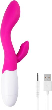 Вібратор Rabbit, перезаряджається, 10 режимів вібрації - Рожевий