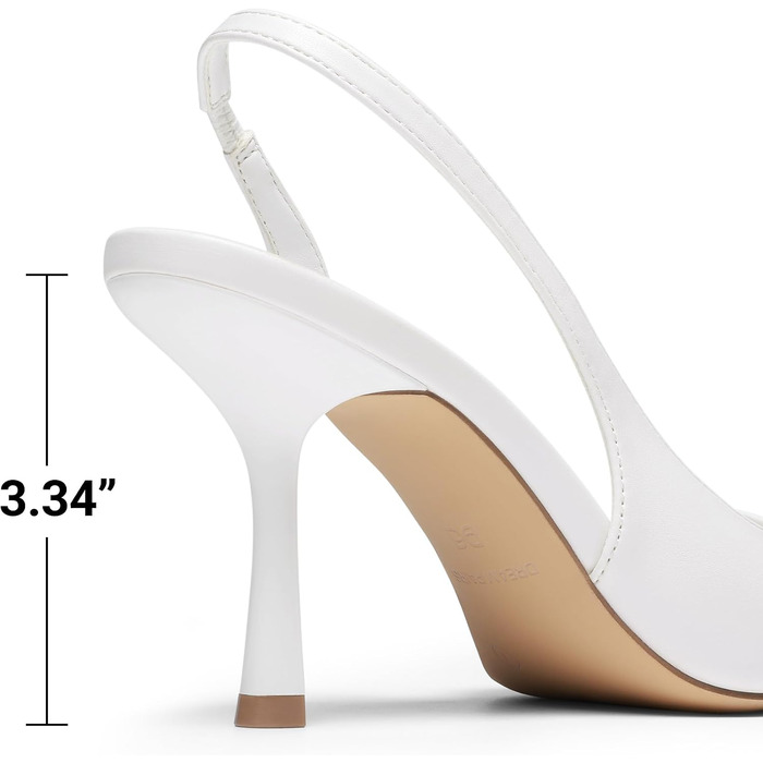 Жіночі туфлі-слингбеки DREAM PAIRS з відкритим каблуком, білі, розмір 38 EU