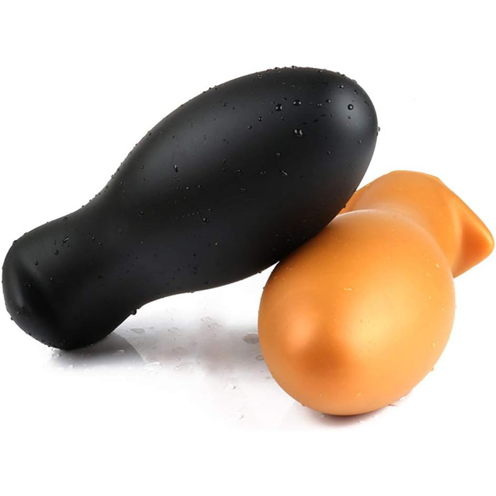 Силіконовий анальний плаг Jinqian для пар (золотий)