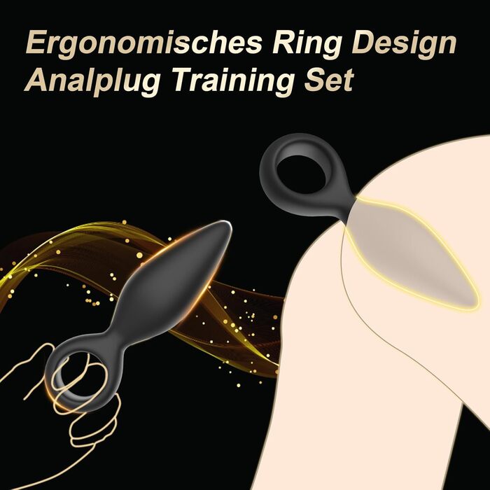 Анальний плагін набір 3 шт. для жінок та чоловіків, силіконовий, для початківців та досвідчених, секс-іграшка
