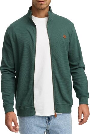 Чоловічий кардиган Indicode INGuadalupe з 100% бавовни, колір Jungle Green, розмір S