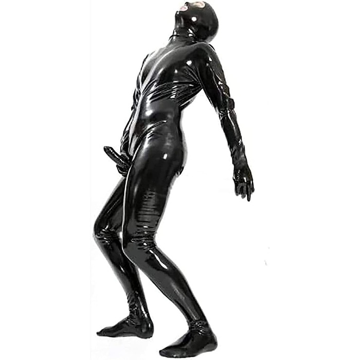 Комбінезон-латексний з лакованої шкіри для чоловіків SMGZC - сексуальний, обтягуючий, одноцільний костюм, боді з гуми