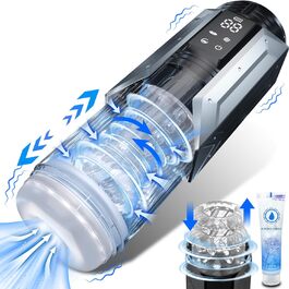 Електричний мастурбатор для чоловіків: секс-іграшка з 7 функціями (сосання, телескоп, обертання, вібрація)