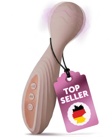 Vibrator Intima Soie для жінок – стимулятор клітора, масажний стержень. 8 інтенсивностей, 20 режимів, водонепроникний, пастельно-рожевий.