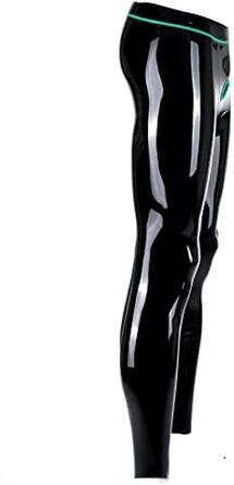 Чоловічі латекс-легінси, тонкі гумові легінси з кільцями, індивідуальний дизайн, чорний, 3XL