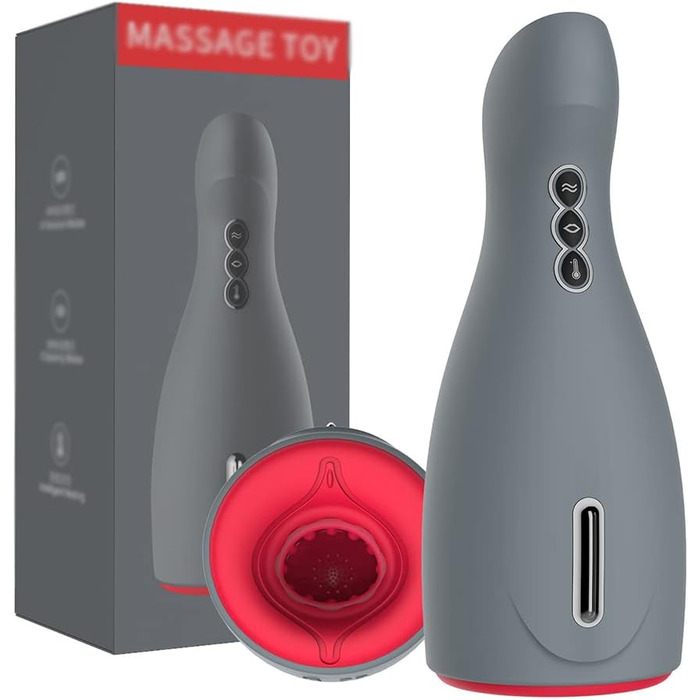 Електричний мастурбатор для чоловіків з 6 режимами вібрації та функцією підігріву, Penistrainer, автоматичний стаканчик