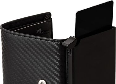 Шкіряний картхолдер Fa.Volmer POP-UP з RFID захистом для чоловіків та жінок, на 11 карт, чорний (VO24 Black)