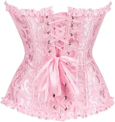 Корсет-топ KUOSE для повних грудей, чорно-білий, великі розміри, рожевий