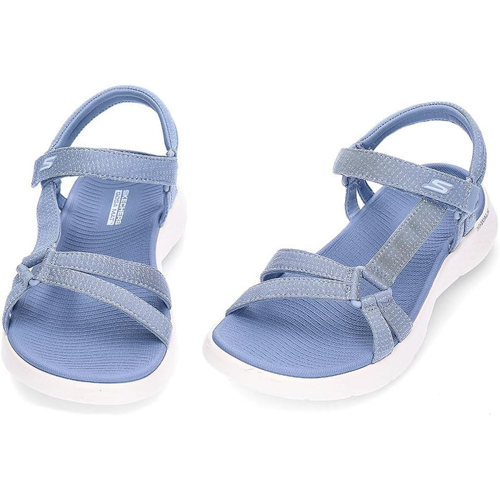 Жіночі сандалі Skechers Go Walk Flex, сині, текстильні (розмір 39 EU)