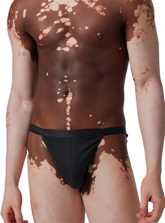 Танга чоловічі Skiny з бавовни рифлення, G-String (2 шт.) XL, чорний (080693)