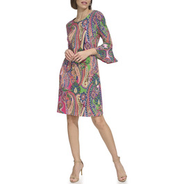 Сукня Tommy Hilfiger Adaptive жіноча 3/4 рукав, квіткова, рожева Taffy Pink Multi