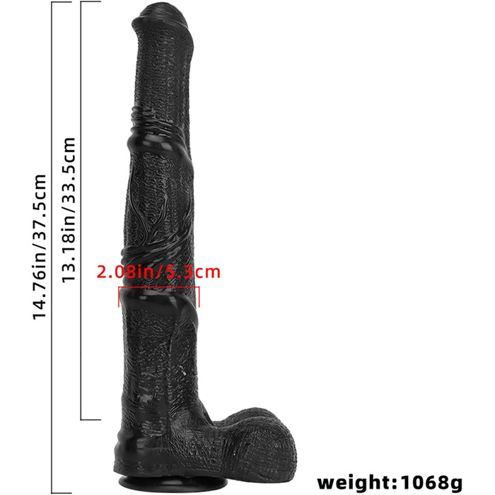 Прямий анальний плагін Hrekssi XXL з присоскою - реалістична імітація коня, для BDSM, SM, мастурбації (для чоловіків та жінок)