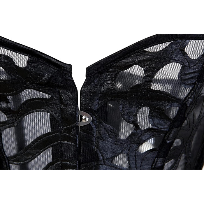 Корсетний топ KUOSE для повних грудей, чорно-білий, великі розміри XL