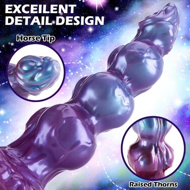 Секс-іграшка Дилдо Хвіст Дракона з Присоскою - Силікон, 23 см, для жінок та чоловіків