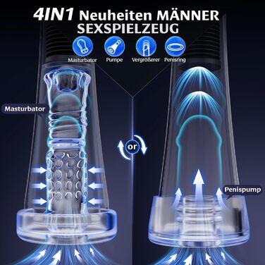Електричний секс-іграшка для чоловіків Gobeken: вібрація, вакуум, керування через додаток, мастурбатор, пеніспампуватор, 2 лінійки
