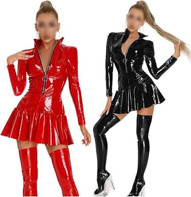 Латексний боді для жінок - сексуальний мокрий ефект, облягаючий, для вечірок та косплею, розмір M