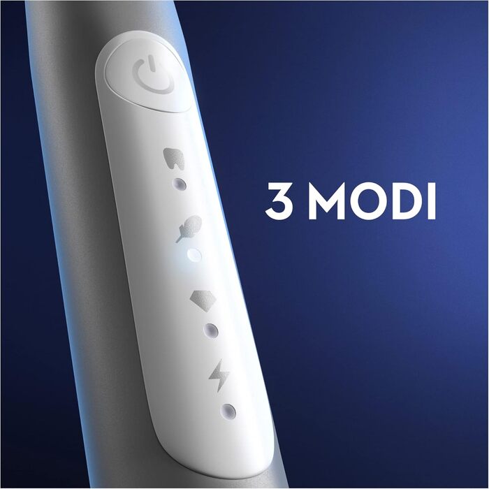 Електрична звукова зубна щітка Oral-B Pulsonic Slim Luxe 4000, 3 режими чищення для здоров'я ясен, колір платина