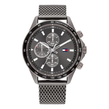 Чоловічий аналоговий кварцовий годинник Tommy Hilfiger (сірий, на ремінці)