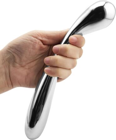 Анальний плаг з нержавіючої сталі, подвійний, металевий фальшивий ділдо, масажер G-точки, тренажер для ануса, дорослий секс-іграшка, великий розмір