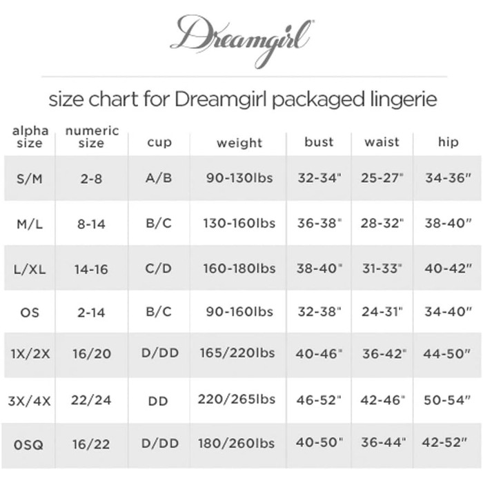 Babydoll Dreamgirl 12190BLK-OS - Чорний, універсальний розмір