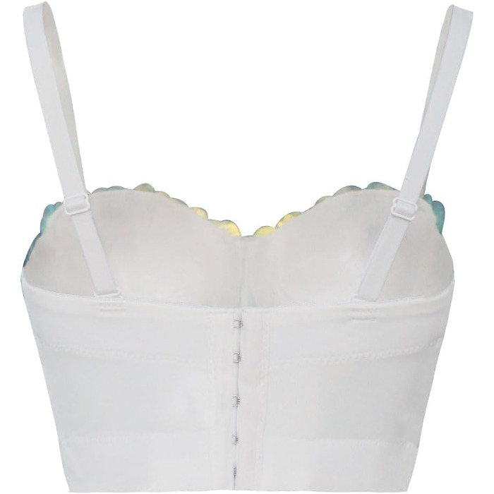 Жіночий бюстгальтер ROYAL MEELA з паєтками та корегуючим ефектом, топ-бюстгальтер, кроп-топ, клубний стиль, для вечірок, білий (XS)