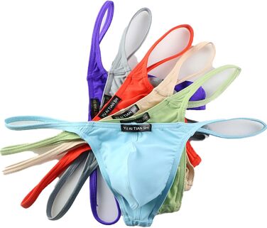 Танга чоловічі Faringoto, 6 шт. в упаковці, низька посадка, однотонні, S-XXL