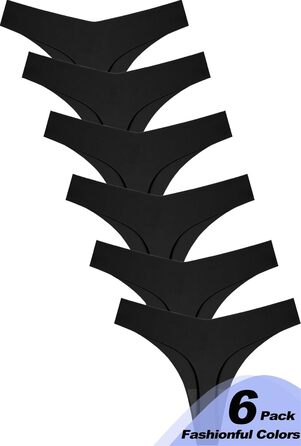 Сліпи (Танга) для жінок ALL OF SHE, безшовні, сексуальні, 6 шт. (XS, G-чорний)